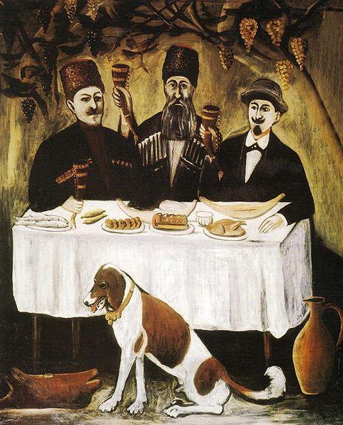 Niko Pirosmanashvili Feast in the Grape Pergola or Feast of Three Noblemen China oil painting art